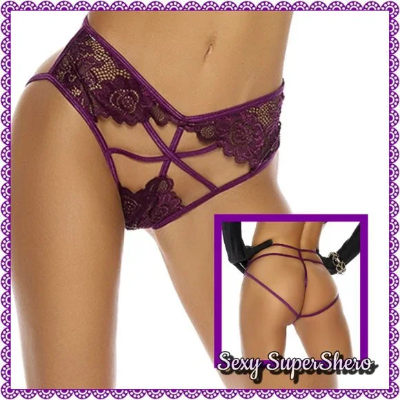 Sexy SuperShero | Intimates & Sleepwear | Deep Orchid Lace Panty With Open  Back Lingerie Panty | Poshmark
